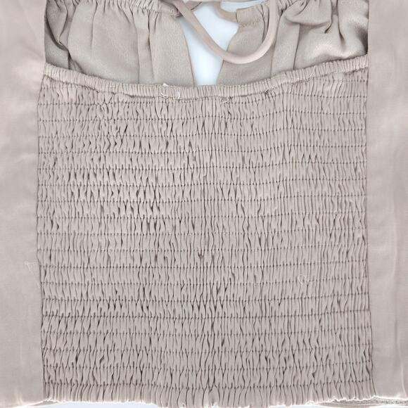 Astr the Label Milkmaid Cap Sleeve Champagne Color Top MSRP $65 - Size S - NWT - Picture 12 of 16